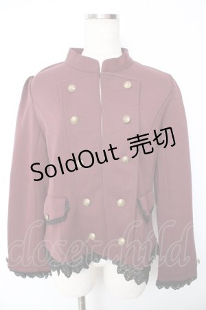 画像: axes femme / ナポレオン風ストレッチジャケット M ワイン Y-25-10-13-018-AX-JA-SZ-ZY