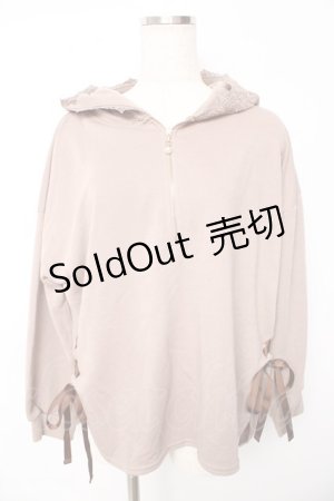 画像: axes femme / レースアップパーカープルオーバー M モカ Y-25-10-13-020-AX-TO-SZ-ZI