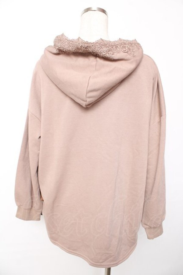 画像2: axes femme / レースアップパーカープルオーバー M モカ Y-25-10-13-020-AX-TO-SZ-ZI (2)