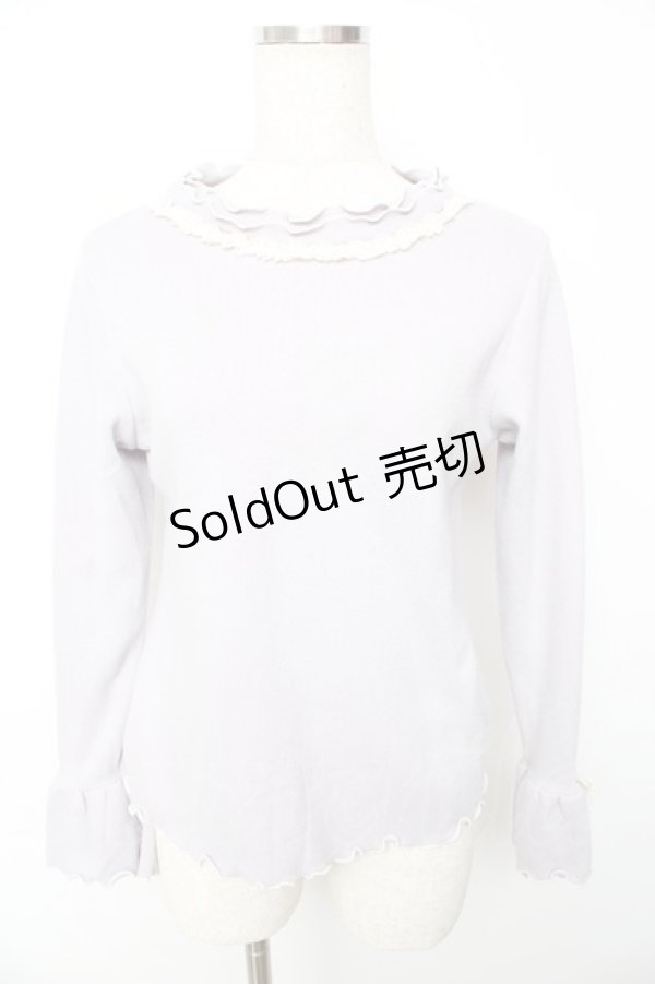 画像1: axes femme / 袖リボントップス M ラベンダー Y-25-10-13-023-AX-TO-SZ-ZI (1)