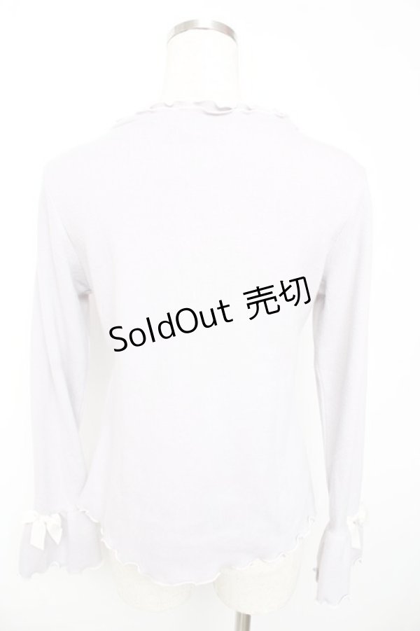 画像2: axes femme / 袖リボントップス M ラベンダー Y-25-10-13-023-AX-TO-SZ-ZI (2)