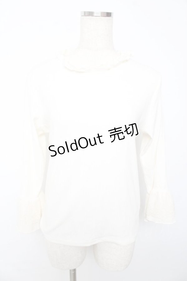 画像1: axes femme / リブカットソー  白 Y-25-10-13-025-AX-TO-SZ-ZI (1)