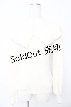 画像: axes femme POETIQUE / 配色フリルニットプルオーバー M 生成り Y-25-10-13-031-AX-TO-SZ-ZI