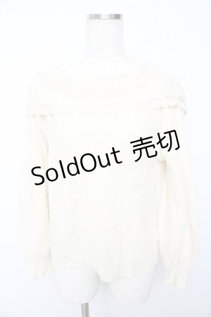 画像: axes femme / オフタートルニットトップス M 生成り Y-25-10-13-034-AX-TO-SZ-ZY