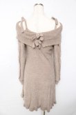 画像2: axes femme POETIQUE / ニットワンピース  ベージュ Y-25-10-13-037-AX-OP-SZ-ZY (2)