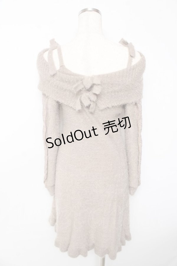 画像2: axes femme POETIQUE / ニットワンピース  ベージュ Y-25-10-13-037-AX-OP-SZ-ZY (2)