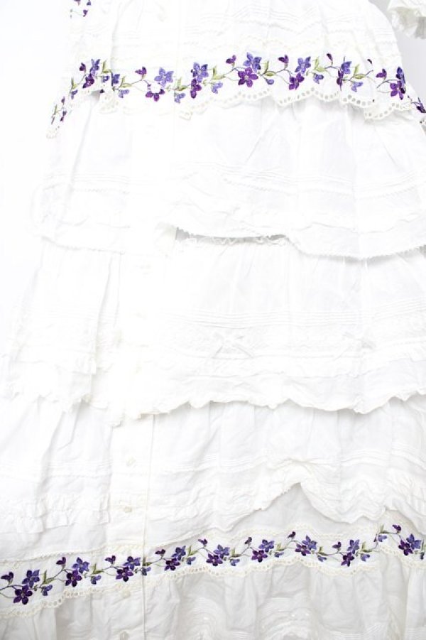 画像4: PINK HOUSE / バイオレットレース使いワンピース F 白 Y-25-10-15-024-LO-OP-SZ-ZY (4)