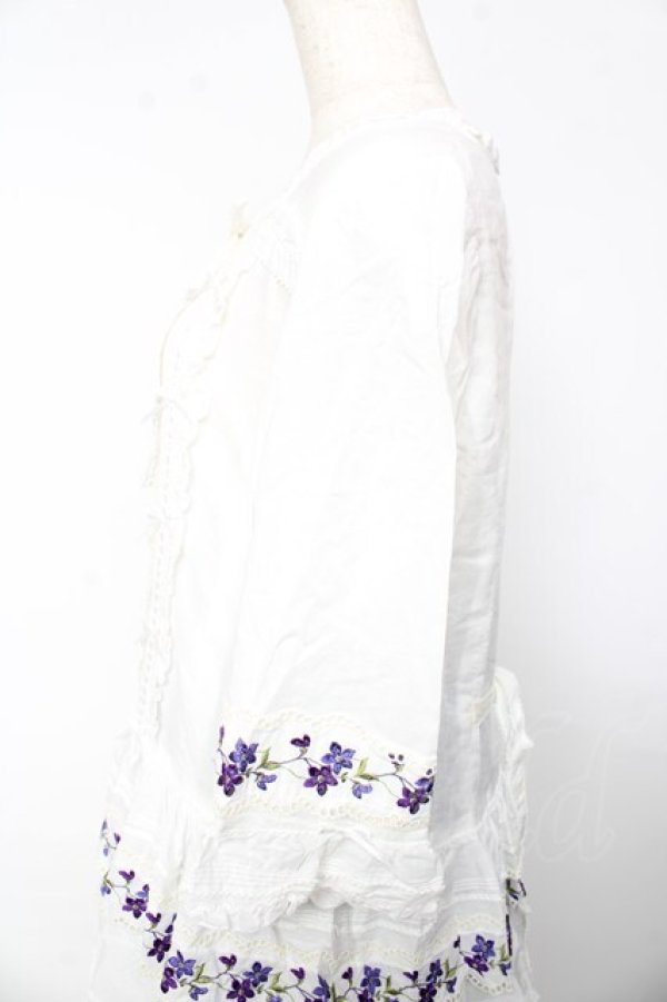 画像5: PINK HOUSE / バイオレットレース使いワンピース F 白 Y-25-10-15-024-LO-OP-SZ-ZY (5)