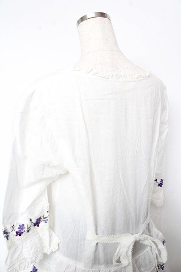 画像6: PINK HOUSE / バイオレットレース使いワンピース F 白 Y-25-10-15-024-LO-OP-SZ-ZY (6)