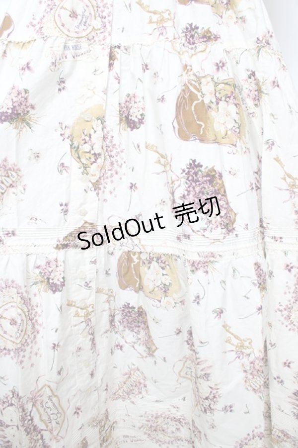 画像4: PINK HOUSE / フィフティバイオレッツプリントワンピース F アイボリー Y-25-10-15-025-LO-OP-SZ-ZY (4)