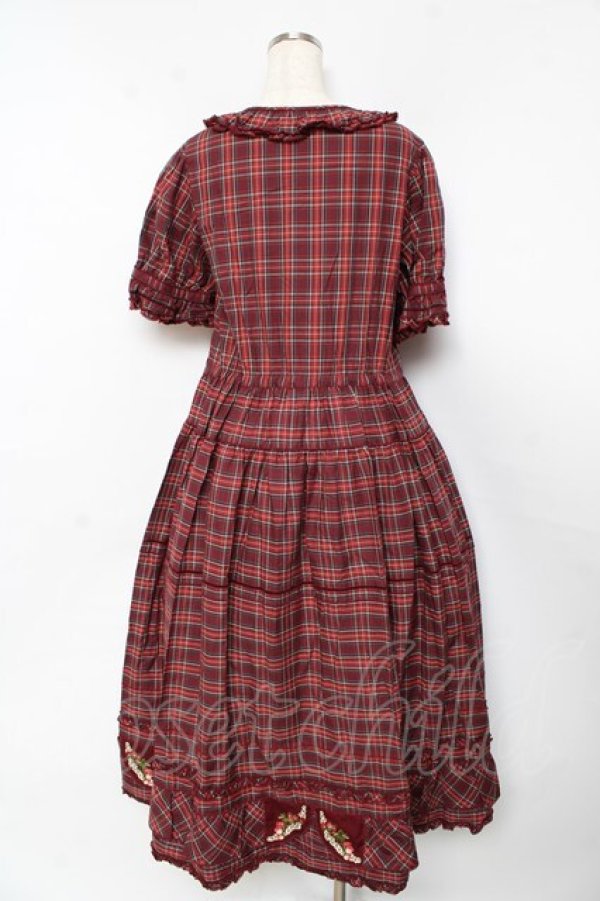 画像2: PINK HOUSE / オジリナルタータンワンピース F 赤 Y-25-10-15-027-LO-OP-SZ-ZY (2)