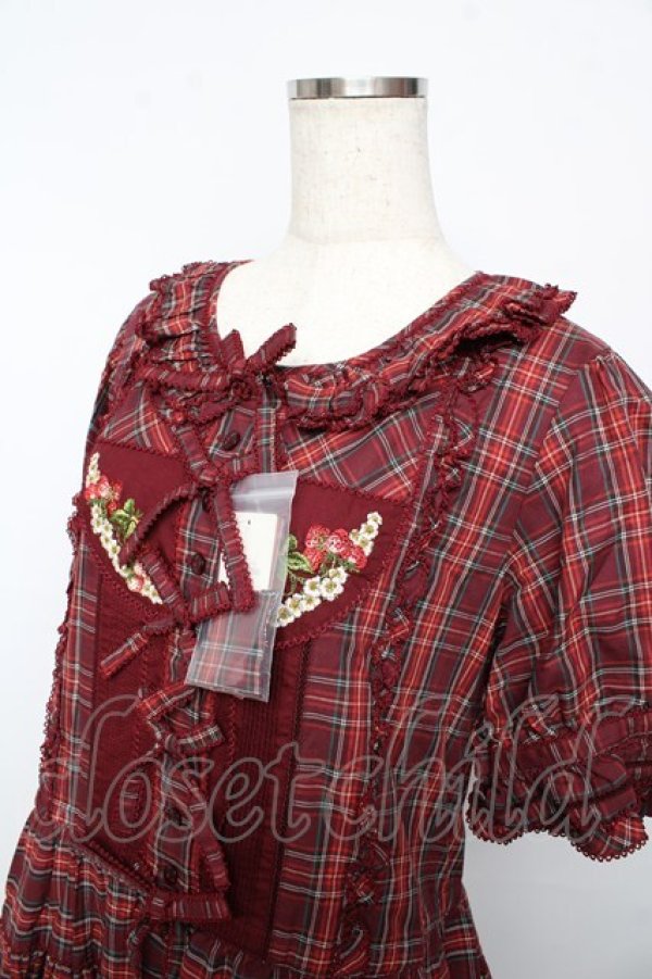 画像3: PINK HOUSE / オジリナルタータンワンピース F 赤 Y-25-10-15-027-LO-OP-SZ-ZY (3)