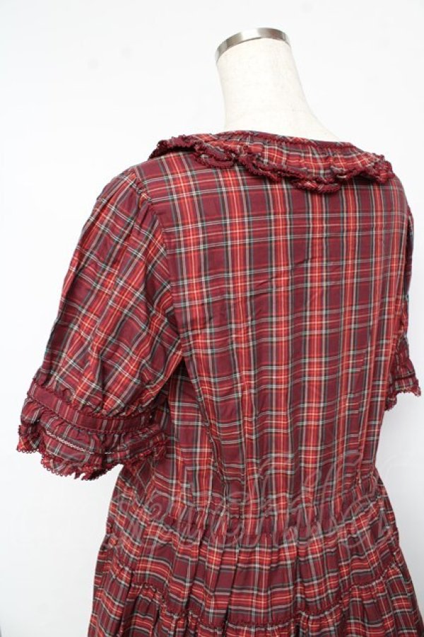 画像5: PINK HOUSE / オジリナルタータンワンピース F 赤 Y-25-10-15-027-LO-OP-SZ-ZY (5)