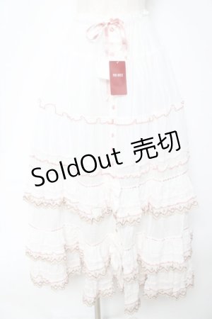 画像: PINK HOUSE / ドイリーレース使いスカート F 白 Y-25-10-15-032-LO-SK-SZ-ZY