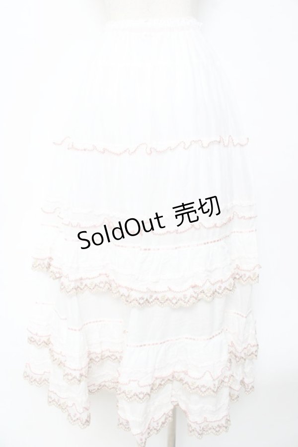 画像2: PINK HOUSE / ドイリーレース使いスカート F 白 Y-25-10-15-032-LO-SK-SZ-ZY (2)