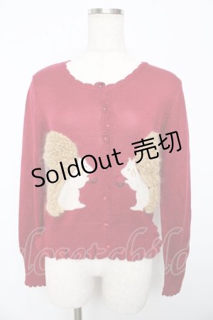 画像: Leur Getter / Twin Squirrelカーディガン M 赤 Y-25-10-15-039-LU-TO-SZ-ZY