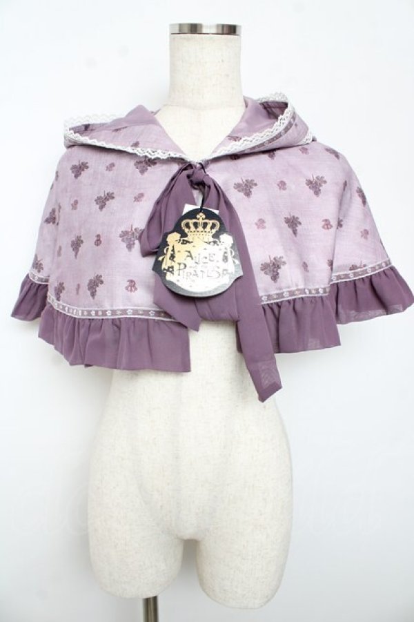 画像1: ALICE and the PIRATES / 秘密の冒険と幸せのワイナリー柄ケープ  ラベンダー Y-25-10-15-043-PA-JA-AS-ZY (1)