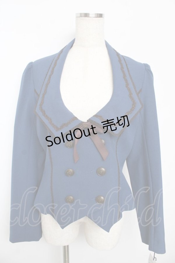 画像1: Innocent World / フルールジャケット（2023） L ネイビー Y-25-10-15-046-IW-JA-AS-ZY (1)