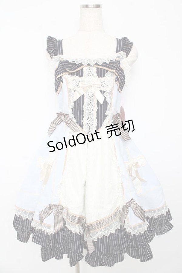 画像1: BABY,THE STARS SHINE BRIGHT / Margarethaジャンパースカート  サックス Y-25-10-15-054-BA-OP-SZ-ZY (1)