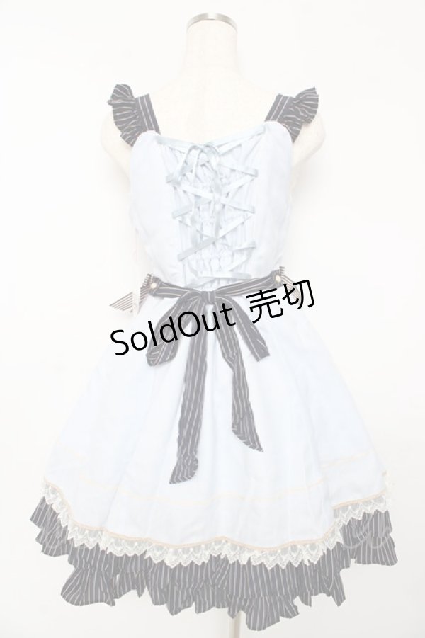 画像2: BABY,THE STARS SHINE BRIGHT / Margarethaジャンパースカート  サックス Y-25-10-15-054-BA-OP-SZ-ZY (2)