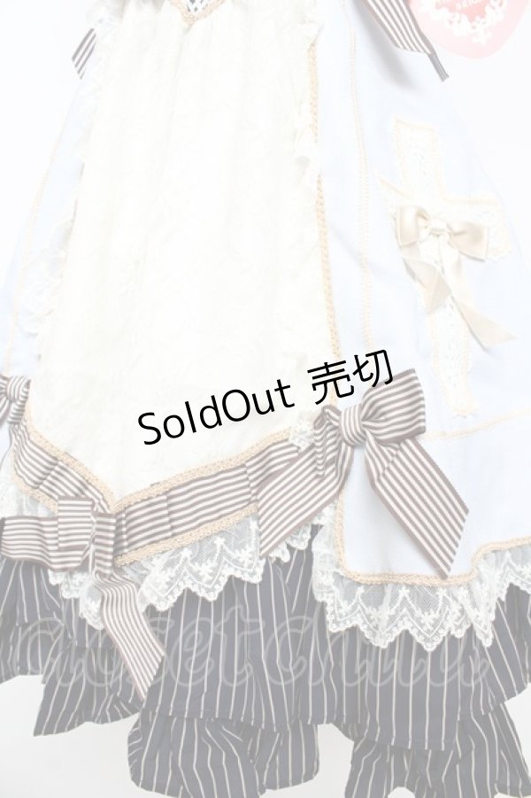 画像4: BABY,THE STARS SHINE BRIGHT / Margarethaジャンパースカート  サックス Y-25-10-15-054-BA-OP-SZ-ZY (4)