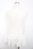 画像2: PINK HOUSE / ドットチュールレースベスト F 白 Y-25-10-15-001-LO-BL-SZ-ZY (2)