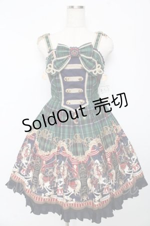 画像: Angelic Pretty / Cirque du L'Etoileナポレオンジャンパースカート  グリーン Y-25-10-15-055-AP-OP-SZ-ZY