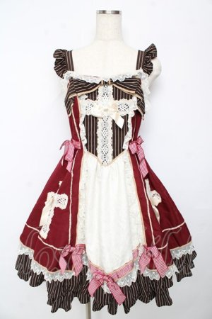 画像: BABY,THE STARS SHINE BRIGHT / Margarethaジャンパースカート  ワイン Y-25-10-15-057-BA-OP-SZ-ZY