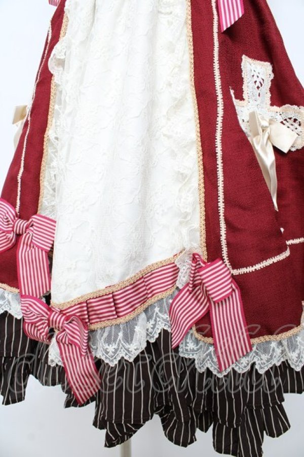 画像4: BABY,THE STARS SHINE BRIGHT / Margarethaジャンパースカート  ワイン Y-25-10-15-057-BA-OP-SZ-ZY (4)