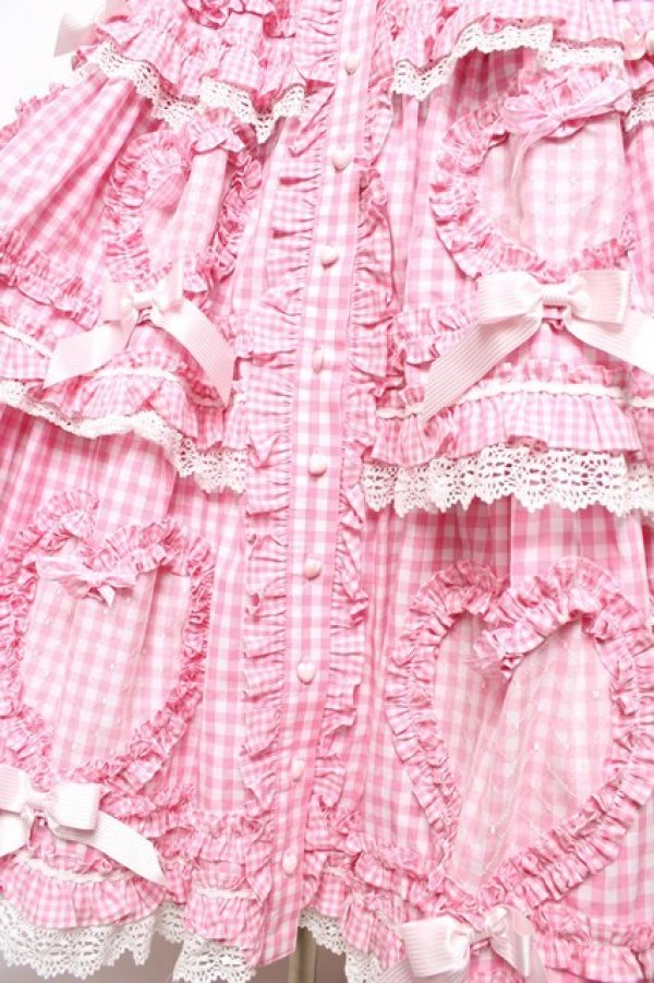 画像5: BABY,THE STARS SHINE BRIGHT / Sweet Gingham Dollロングワンピース  ピンク Y-25-10-15-058-BA-OP-SZ-ZY (5)