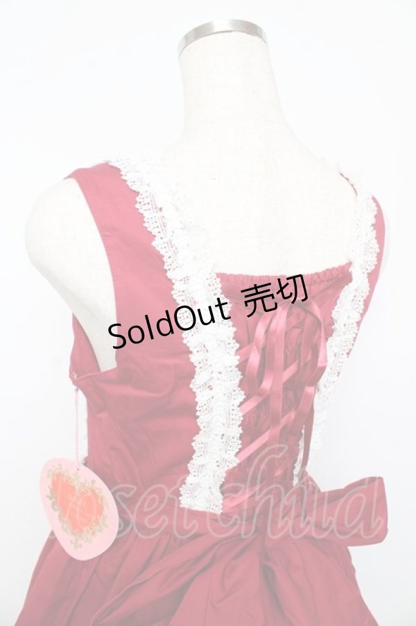 画像5: BABY,THE STARS SHINE BRIGHT / レースフリルジャンパースカート  赤 Y-25-10-15-059-BA-OP-AS-ZY (5)