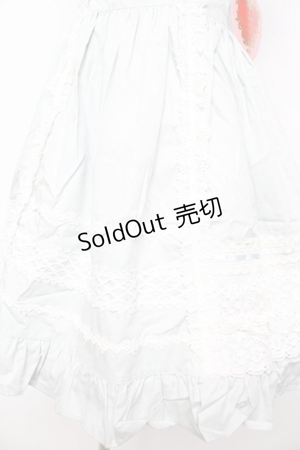 画像4: BABY,THE STARS SHINE BRIGHT / レースフリルジャンパースカート  サックス Y-25-10-15-060-BA-OP-AS-ZY (4)