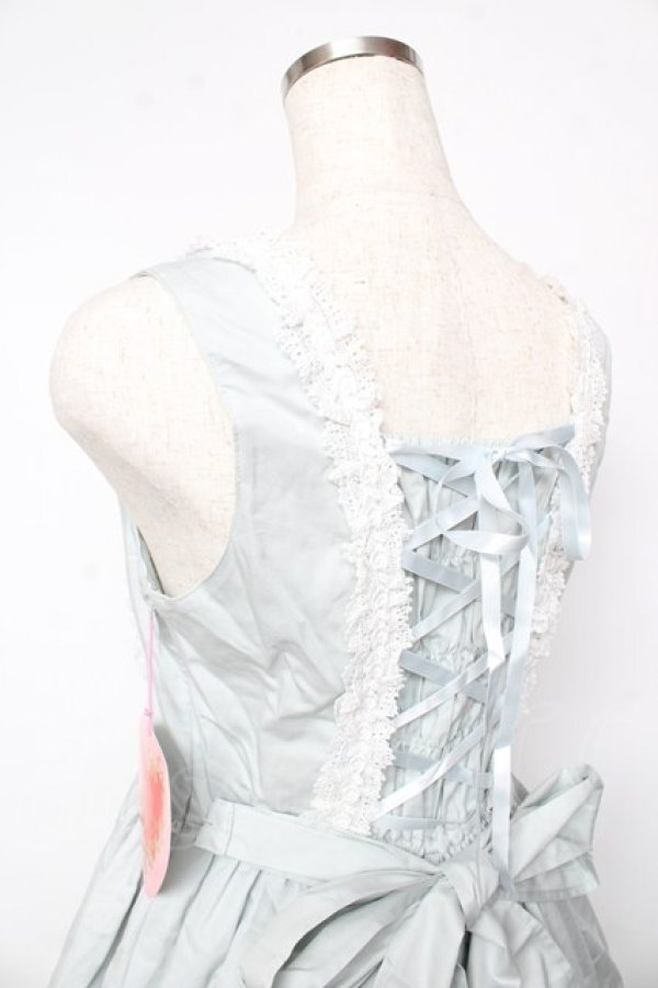 【タグ付き】レースフリルジャンパースカート サックス BABY,THE STARS SHINE BRIGHT / レースフリルジャンパースカート