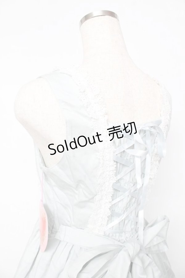 画像5: BABY,THE STARS SHINE BRIGHT / レースフリルジャンパースカート  サックス Y-25-10-15-060-BA-OP-AS-ZY (5)