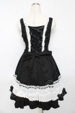 画像2: BABY,THE STARS SHINE BRIGHT / レースフリルジャンパースカート  黒 Y-25-10-15-061-BA-OP-AS-ZY (2)