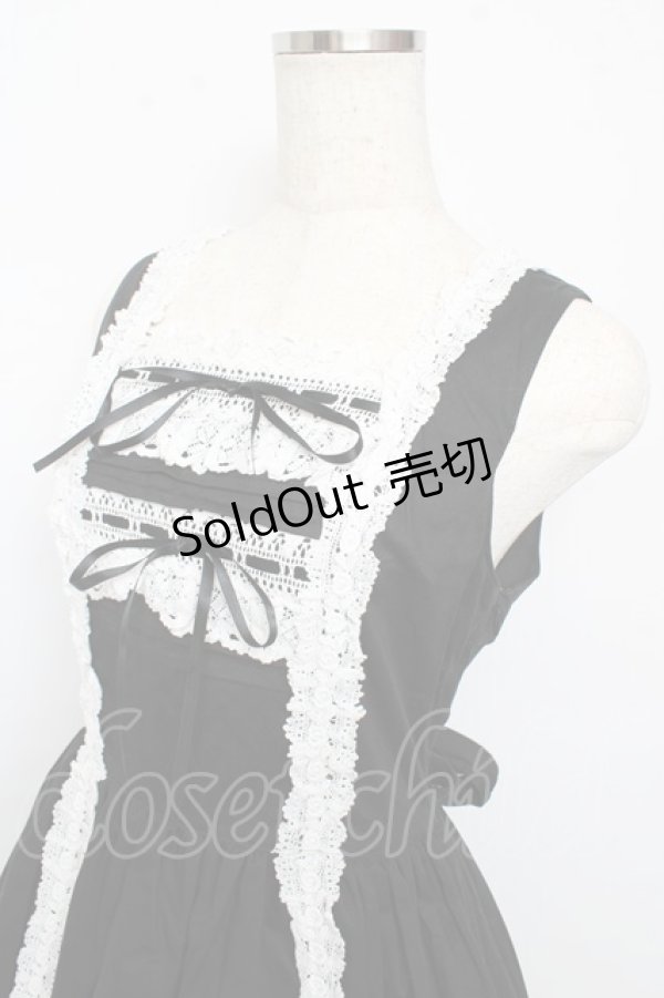 画像3: BABY,THE STARS SHINE BRIGHT / レースフリルジャンパースカート  黒 Y-25-10-15-061-BA-OP-AS-ZY (3)