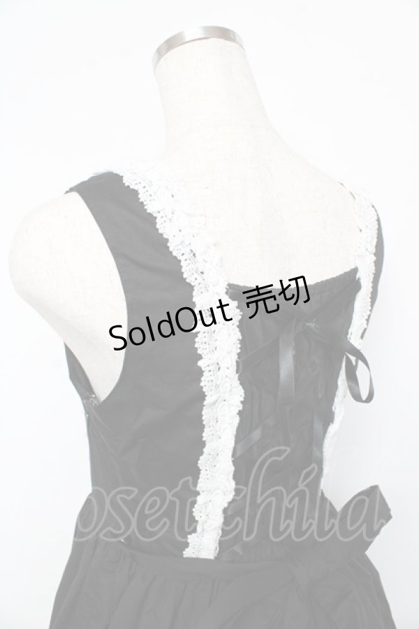 画像5: BABY,THE STARS SHINE BRIGHT / レースフリルジャンパースカート  黒 Y-25-10-15-061-BA-OP-AS-ZY (5)