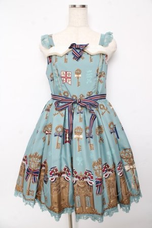 画像: Angelic Pretty / 幸運の鍵ジャンパースカート  ミント Y-25-10-15-065-AP-OP-SZ-ZY