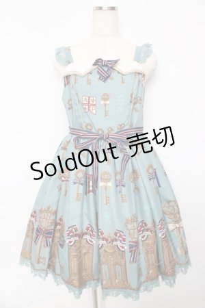 画像: Angelic Pretty / 幸運の鍵ジャンパースカート  ミント Y-25-10-15-065-AP-OP-SZ-ZY