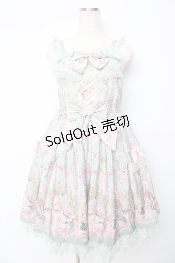 画像1: Angelic Pretty / Rose Museumジャンパースカート  ミント Y-25-10-15-066-AP-OP-SZ-ZY (1)