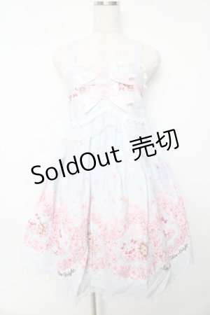 画像: BABY,THE STARS SHINE BRIGHT / SA KU RAくみゃちゃん柄ジャンパースカートII  サックス Y-25-10-15-068-BA-OP-SZ-ZY