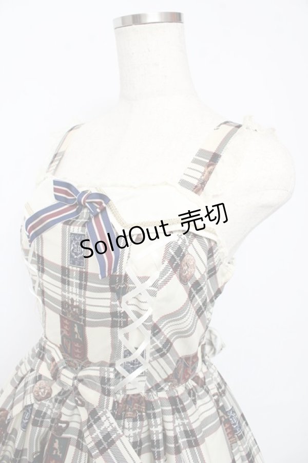 画像3: Angelic Pretty / British Bearジャンパースカート  オフ Y-25-10-15-069-AP-OP-SZ-ZY (3)