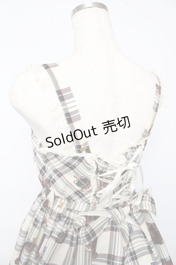 画像5: Angelic Pretty / British Bearジャンパースカート  オフ Y-25-10-15-069-AP-OP-SZ-ZY (5)