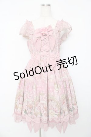 画像: Angelic Pretty / Rose Museumティアードジャンパースカート  ピンク Y-25-10-15-071-AP-OP-SZ-ZY