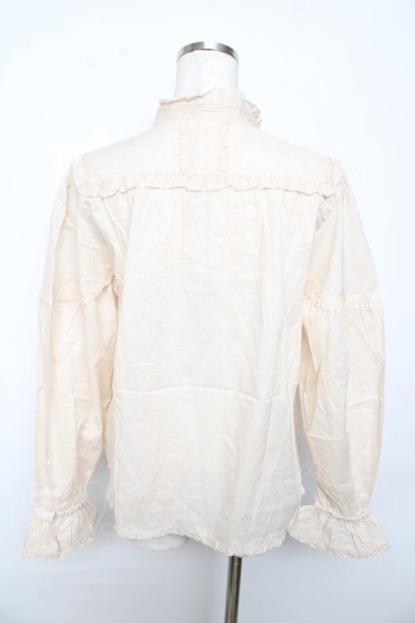 画像2: PINK HOUSE / リボン付きローンブラウス F 生成り Y-25-10-15-009-LO-BL-SZ-ZY (2)