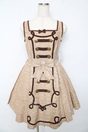 画像: Angelic Pretty / Melty Whip Chocolateジャンパースカート  ベージュ Y-25-10-15-073-AP-OP-AS-ZY