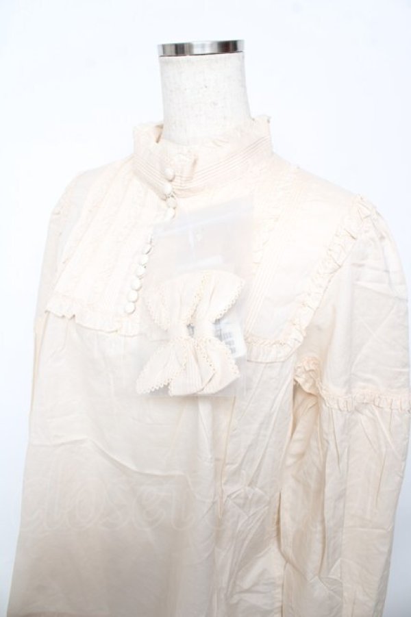 画像3: PINK HOUSE / リボン付きローンブラウス F 生成り Y-25-10-15-009-LO-BL-SZ-ZY (3)