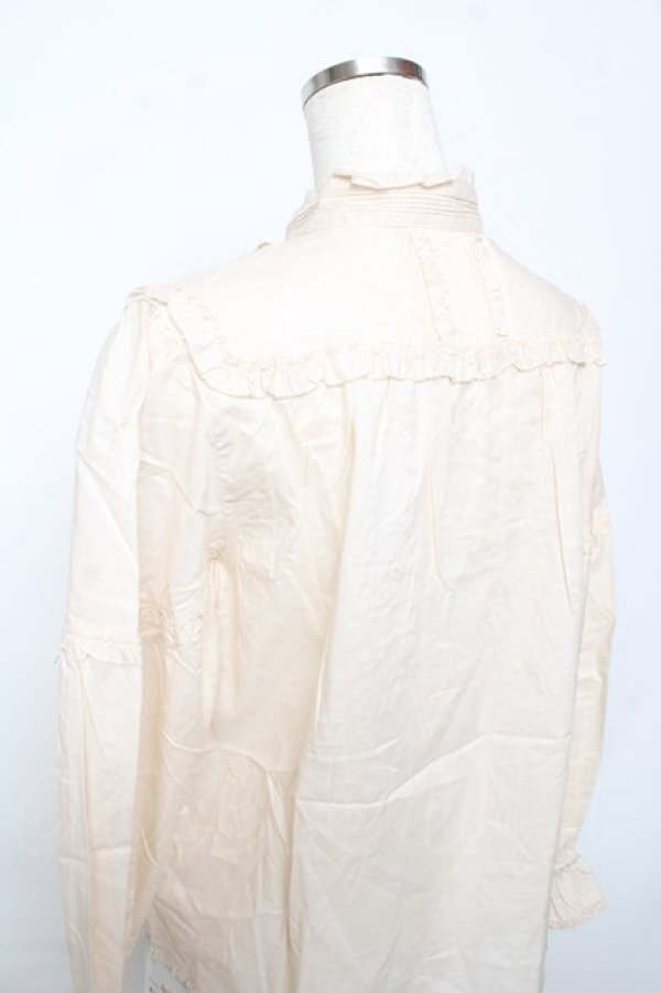 画像5: PINK HOUSE / リボン付きローンブラウス F 生成り Y-25-10-15-009-LO-BL-SZ-ZY (5)