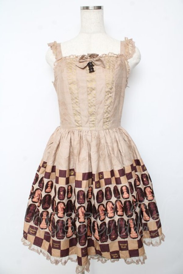 Innocent World / チョコチェス肩レースジャンパースカート M(93cm丈