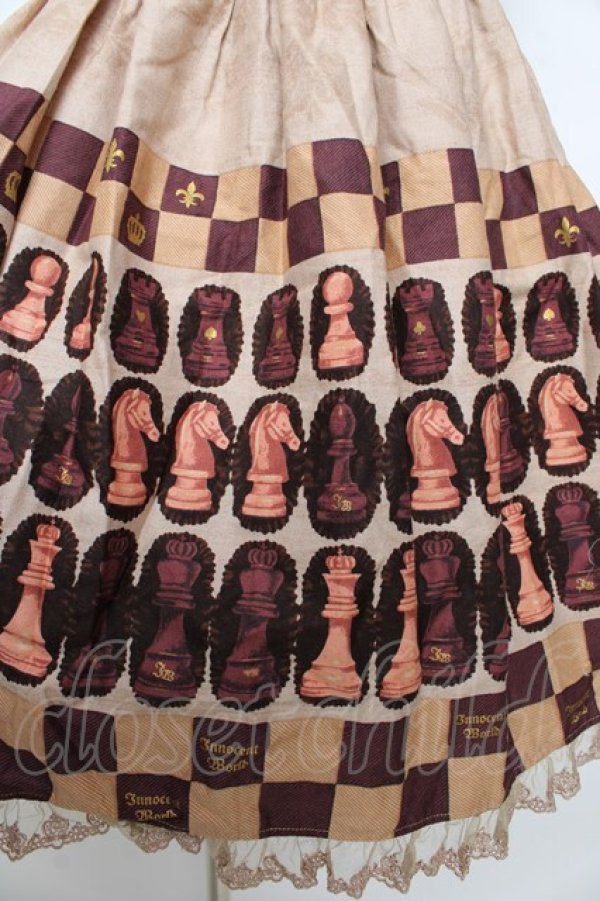 Innocent World　バッスルデザインジャンパースカート焦茶　注意有 Innocent World バッスルデザインジャンパースカート焦茶 注意有